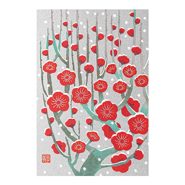 ポストカード 雪梅柄(88757006)