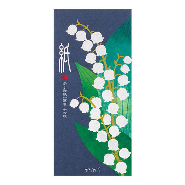 紙シリーズ｜一筆箋 シルク すずらん柄(89550006)｜ミドリ
