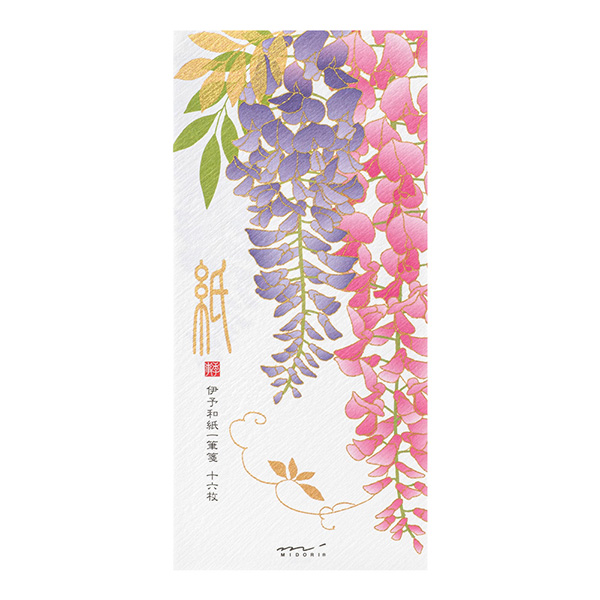 一筆箋｜紙シリーズ｜一筆箋 シルク 藤柄 S2(89604006)｜ミドリ