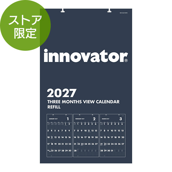 限定【イノベーター カレンダー リフィル】 壁掛 3ヵ月 2027年版 91804386