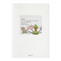 生産終了品★【2023年版】ポケットダイアリー＜B6＞ のりもの柄(22190006)