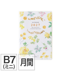 【ポケットダイアリー】B7 マンスリーブロック カントリータイム 花柄 手帳 2027年版 22434006 ★＋1点で今なら送料無料★
