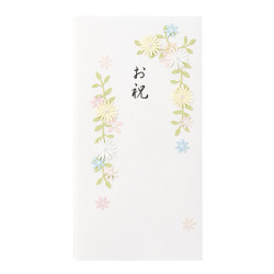 ＰＣ 金封６１ お祝 花の枠 白