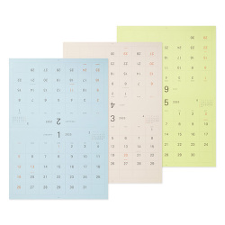 生産終了品★【ハンガーカレンダー カラー リフィル】 壁掛 2025年版 31335006