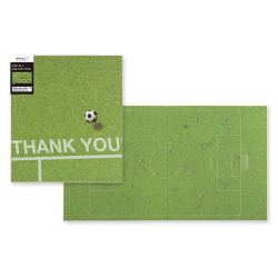 カラー色紙 二つ折り サッカー場柄 (33167006)