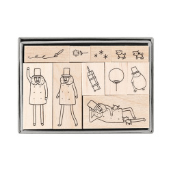 スタンプ 木製セット A柄 オジサン30th(35597006)