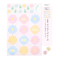 ＜シールのみ＞色紙用 寄せ書きシール16枚 花柄(82507006)