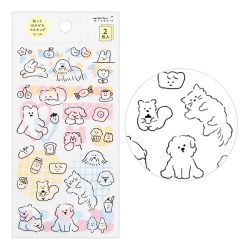 シール 2枚入 ゆるモチーフ柄(82644006)