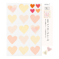 ＜シールのみ＞色紙用 寄せ書きシール18枚 ハート柄 (83710006)