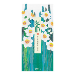 一筆箋 シルク 水仙柄(89580006)