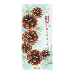 一筆箋 シルク 松ぼっくりリース柄(89615006)