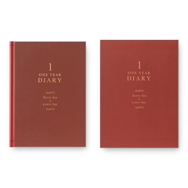 日記｜1日1ページ日記洋風 赤(12714006)｜ミドリオンラインストア