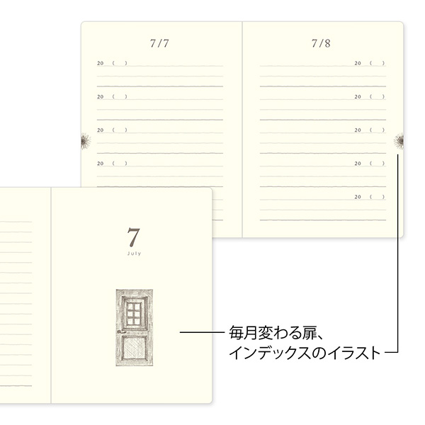 日記｜5年連用日記 扉 ミニ 薄緑(12715006)｜ミドリオンラインストア