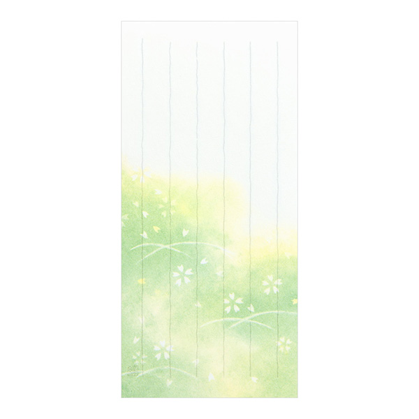 【時間指定不可】 一筆箋 4902805203241(230セット) デザインフィル はなあさぎ(30枚入) - レター、カード