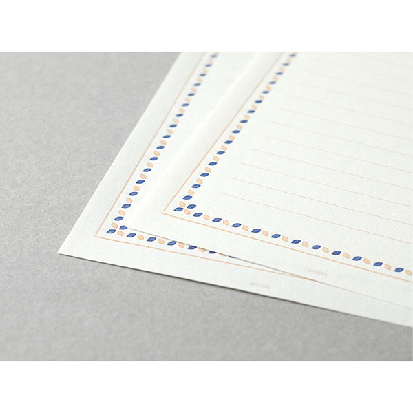 便箋 活版 フレーム柄 茶(20561006)｜ミドリオンラインストア