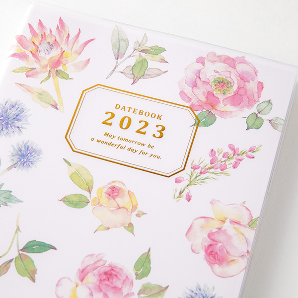 23年版手帳 ポケットダイアリー B6 カントリータイム 花柄 ミドリオンラインストア