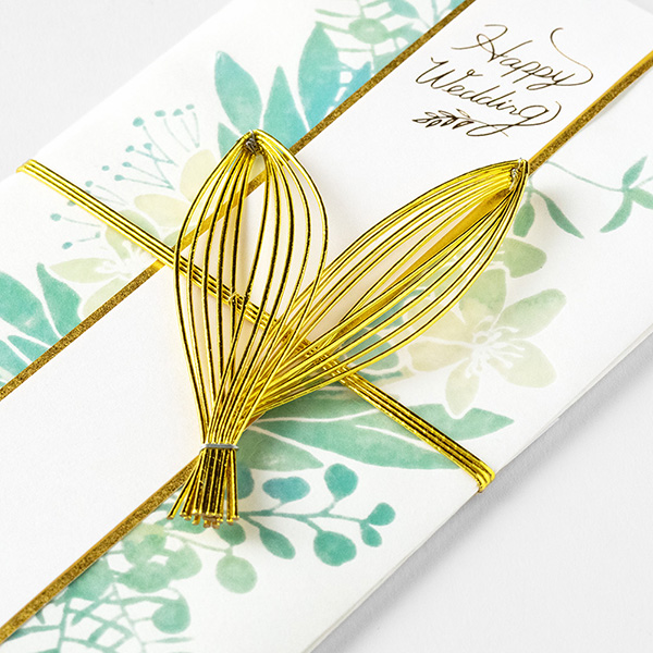 祝儀袋｜金封 結婚祝 透かし グリーンブーケ柄(25528006)｜ミドリ