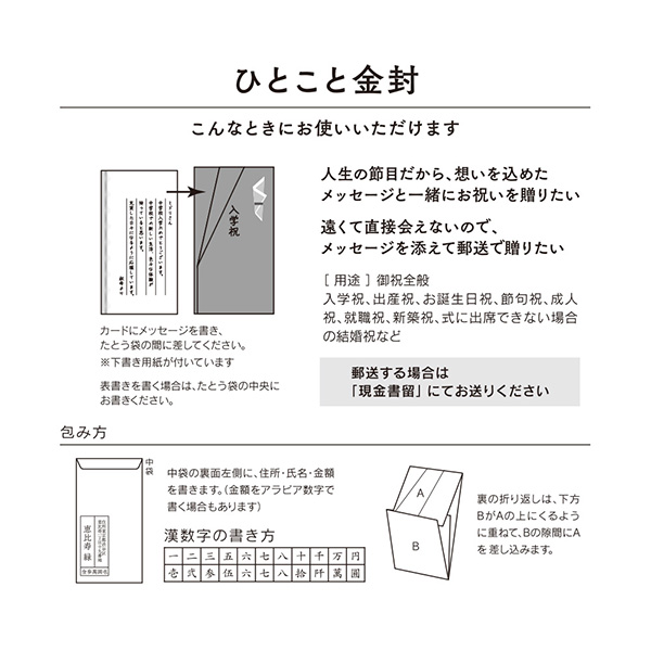 祝儀袋 金封 お祝 ひとこと 赤 ミドリオンラインストア