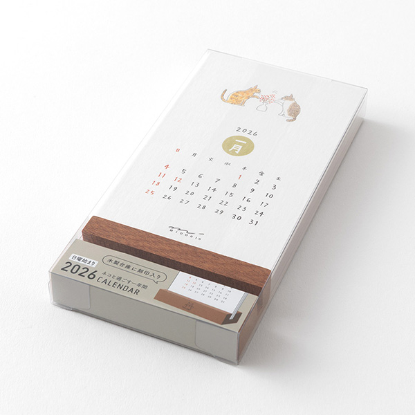 2026年版カレンダー｜【スタンドカレンダー】 卓上 ネコ柄 2026
