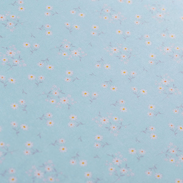 ミドリ カラー色紙 二つ折り 花柄 ブルー