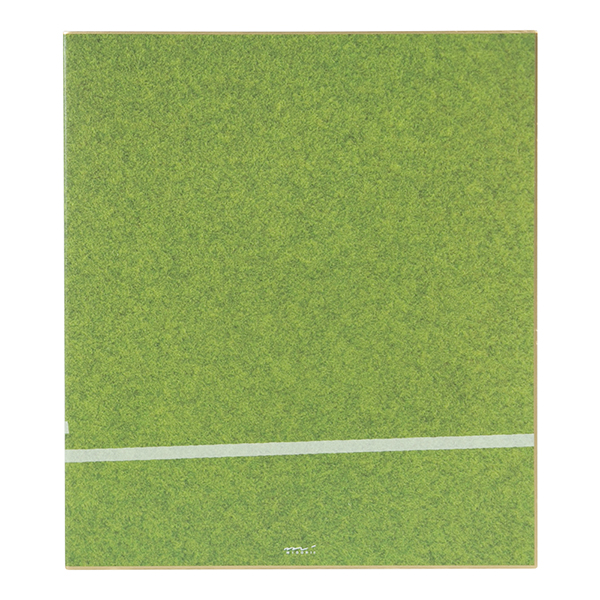 ミドリ】カラー色紙 二つ折り サッカー場柄 (33167006)