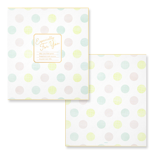 色紙 カラー色紙 寄せ書きシール36枚付 半透明 ドット柄 ミドリオンラインストア