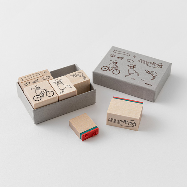 スタンプ 木製セット B柄 オジサン30th(35598006)｜ミドリ