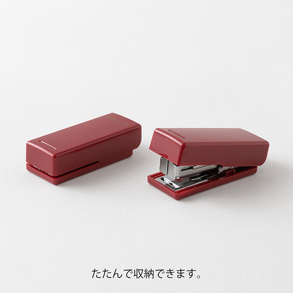 XS コンパクトホッチキス えんじA(35640006)｜ミドリオンラインストア