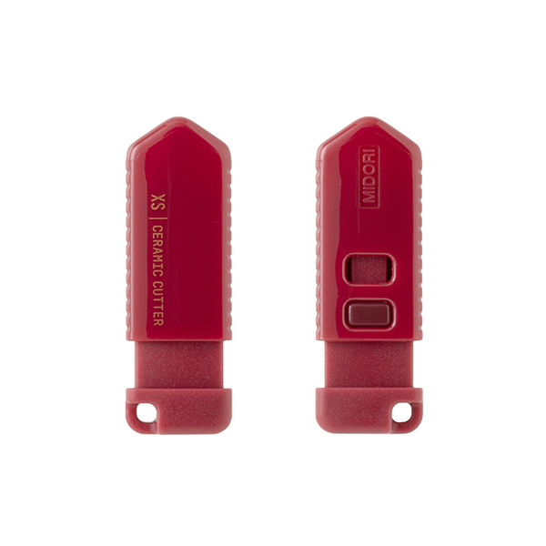 【マミ】スキニーオーバル[25338]変更・先端１mm削り ４点 ハサミ・カッター｜XS セラミックカッター えんじ(35644006)｜ミドリ