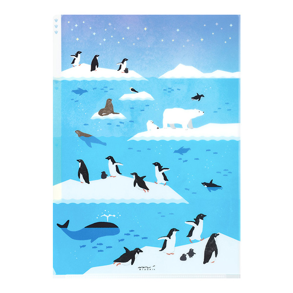 クリアファイル｜3ポケットクリアホルダー＜A4＞ 海のいきもの柄