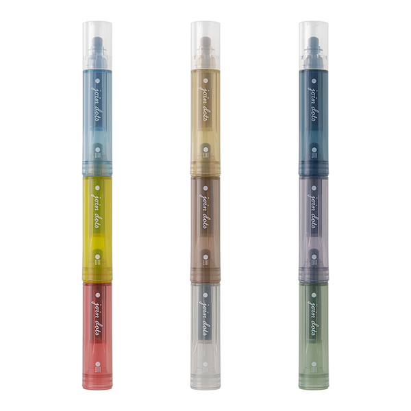 筆記具｜連結ペン ジョインドッツ 3本入 グレイッシュトーンA(38154006