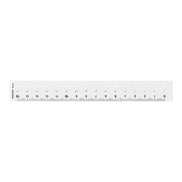 定規｜定規＜15cm＞ 透明A (42293006)｜ミドリオンラインストア