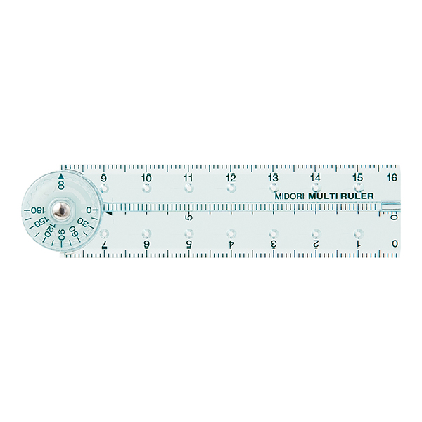 マルチ定規＜16cm＞ 青A | ミドリ(42299006) | ミドリオンラインストア