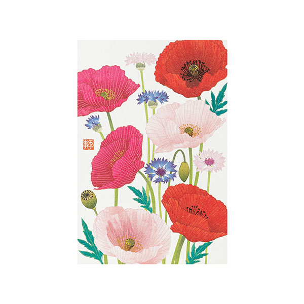 ハガキ/ポストカード｜紙シリーズ｜ポストカード ポピー柄 S3(80019006