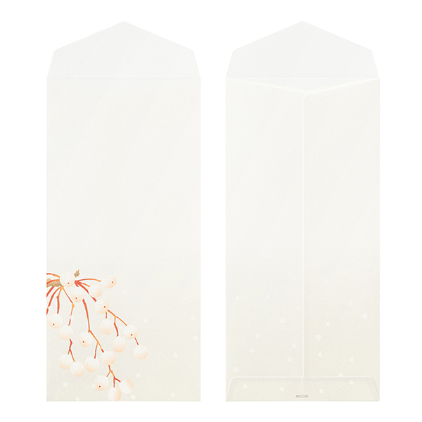 封筒｜紙シリーズ｜封筒 4柄入 冬の実柄(81001006)｜ミドリ