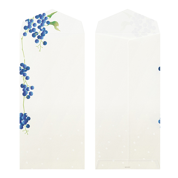 封筒｜紙シリーズ｜封筒 4柄入 冬の実柄(81001006)｜ミドリオンライン