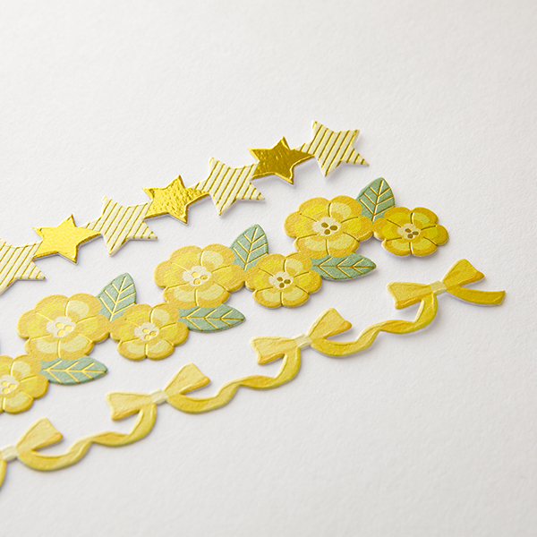 デコレーションシール｜シール PCM リボン 黄色(82659006)