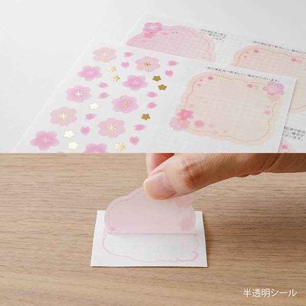 色紙｜＜シールのみ＞色紙用半透明シール 18枚 ＜S＞ 桜柄(82722006