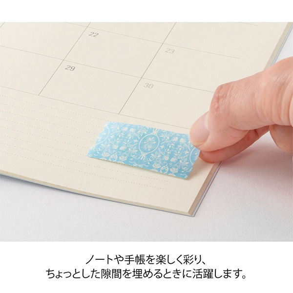 ロールシール　メモロール 6ロールセット　3 手帳シール｜ゆるログ ロールシール アンティーク柄(82734006)｜ミドリ