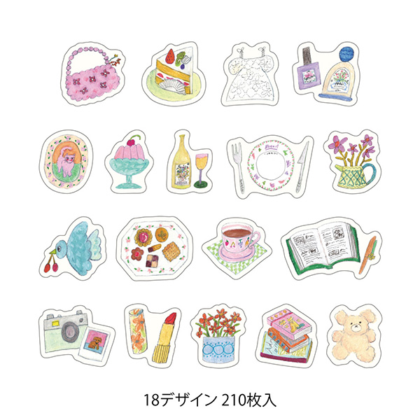 ロールシール　メモセット 手帳シール｜ゆるログ ロールシール モチーフ柄(82735006)｜ミドリ