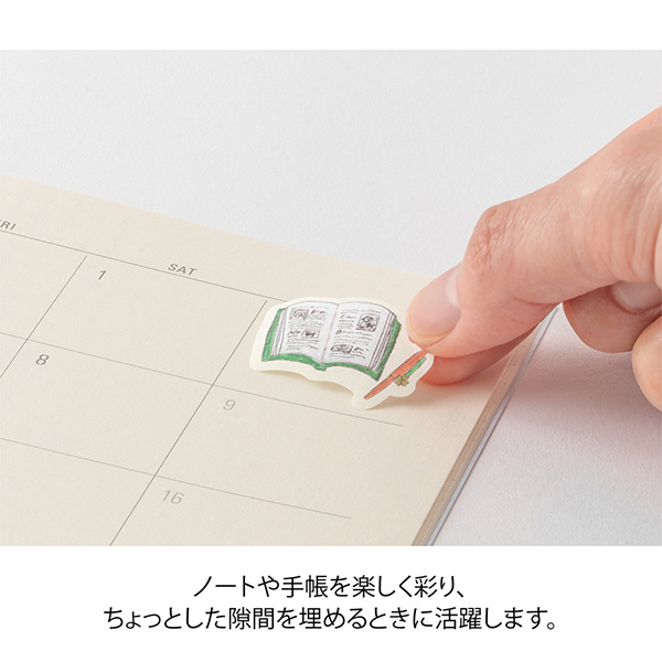 ロールシール　メモセット 手帳シール｜ゆるログ ロールシール モチーフ柄(82735006)｜ミドリ