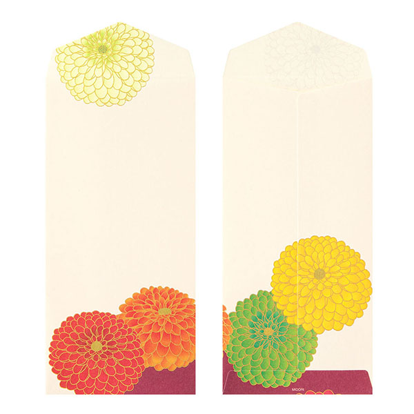 封筒｜紙シリーズ｜封筒 シルク ポンポン菊柄(87184006)｜ミドリ