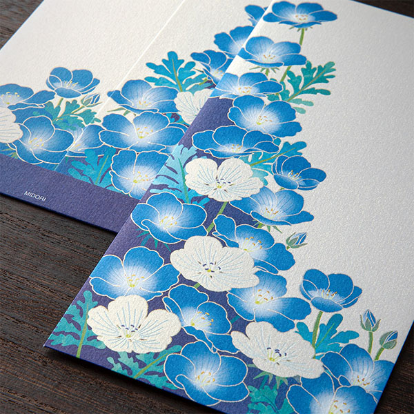 封筒｜紙シリーズ｜多目的封筒 ネモフィラ柄(87660006)｜ミドリ