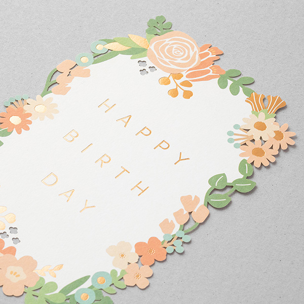 カード レーザーカット 誕生日 花柄(88624006)｜ミドリ