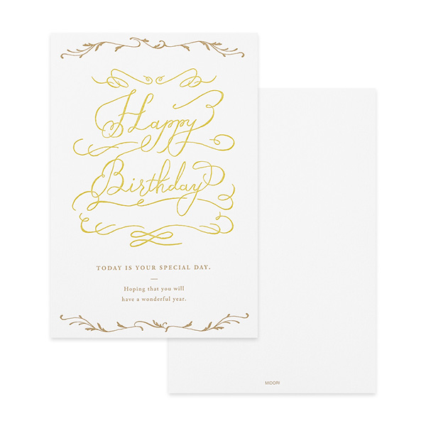 VanilLa フォトカード 誕生日 MATOKA CONFIT コンフィ 箔押しポストカード｜誕生日カード