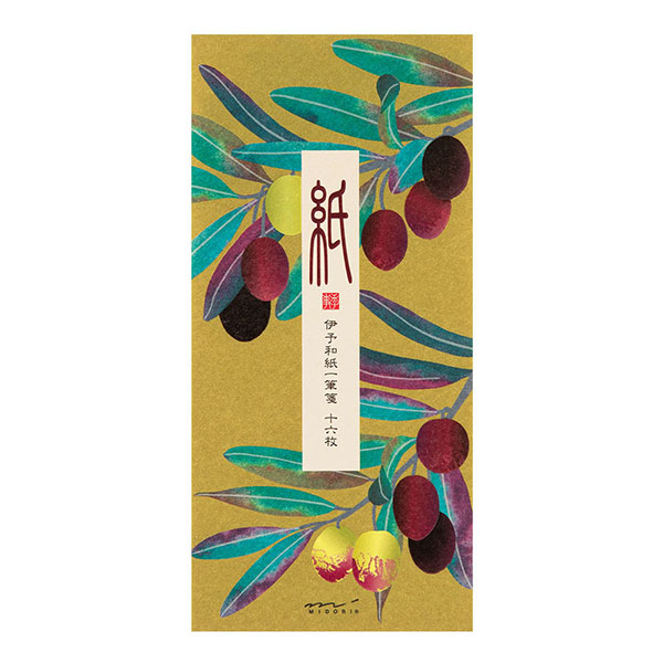 一筆箋｜紙シリーズ｜一筆箋 箔 オリーブ柄(89592006)｜ミドリ