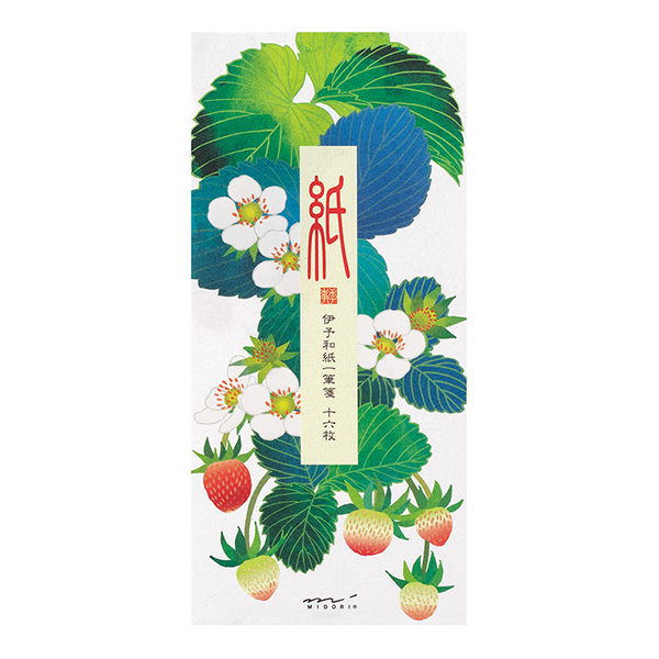 一筆箋｜紙シリーズ｜一筆箋 箔 苺柄 S2(89600006)｜ミドリオンライン