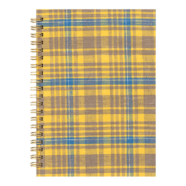 限定】リングノート＜B6＞ リネン タータン 黄色(91804187)｜ミドリ