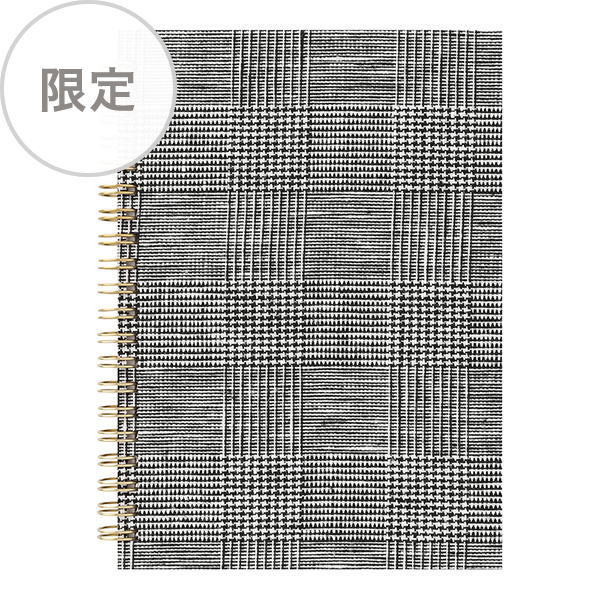 限定】リングノート＜B6＞ リネン グレンチェック(91804189)｜ミドリ