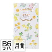 【ポケットダイアリー】B6スリム マンスリーブロック カントリータイム 花柄 手帳 2027年版 22439006 ★＋1点で今なら送料無料★